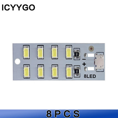 5V 430mA~470mA Bijela Mirco Usb 5730 LED rasvjetna ploča PLR USB mobilno svjetlo Noćno svjetlo u nuždi Elektronički DIY