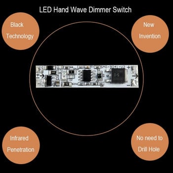 Led Smart Hand Wave Sweep Touch Sensor Simple Dimmer Switch Module 12v Power Controller Pwm Regulator For Strip Light Lamp Pcba