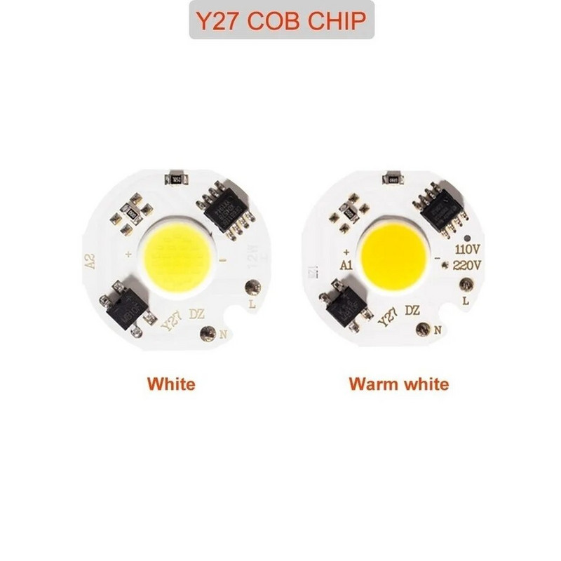 AvvRxx Cip LED COB 220V 3W 5W 7W 9W Alb Rece Cald Y27 Bead Chip COB Mărgele Led Nu au nevoie de driver pentru reflectoare DIY Projector
