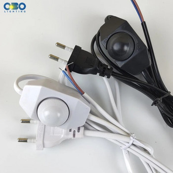 EU Plug With Switch Wire 1,7M Dimmer Black/White Lamp καλώδιο για επιτραπέζιο φωτιστικό για φωτιστικό δαπέδου 110-220V καλώδιο ρεύματος US Plug