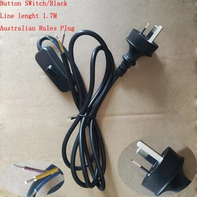 EU utikač sa žicom prekidača 1.7M Dimmer Crno/bijeli kabel svjetiljke Za stolnu svjetiljku Za podnu svjetiljku 110-220V Žica za električnu energiju US utikač