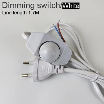 EU utikač sa žicom prekidača 1.7M Dimmer Crno/bijeli kabel svjetiljke Za stolnu svjetiljku Za podnu svjetiljku 110-220V Žica za električnu energiju US utikač