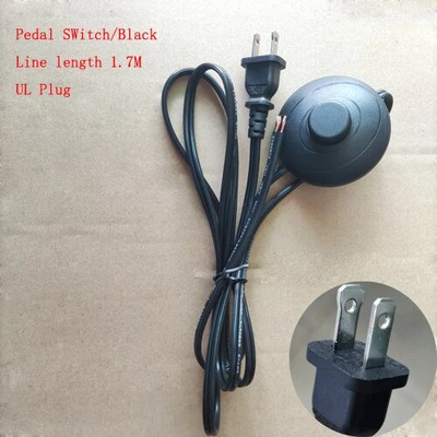 EU utikač sa žicom prekidača 1.7M Dimmer Crno/bijeli kabel svjetiljke Za stolnu svjetiljku Za podnu svjetiljku 110-220V Žica za električnu energiju US utikač