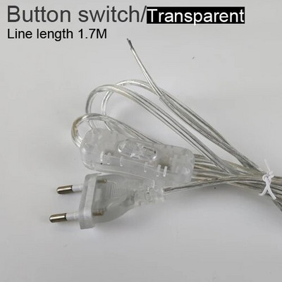 EU utikač sa žicom prekidača 1.7M Dimmer Crno/bijeli kabel svjetiljke Za stolnu svjetiljku Za podnu svjetiljku 110-220V Žica za električnu energiju US utikač