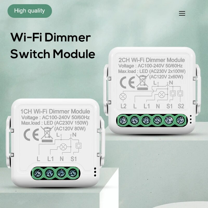 DIY Wifi Smart Dimmer Switch Module Tuya/Smartlife APP Daljinski upravljač Dvosmjerno kompatibilan s Alexa Google Home Voice Control