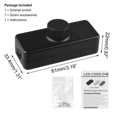 LED prekidač za prigušivanje za halogenu žarulju sa žarnom niti, svjetla, prekidač za rasvjetu, gumb za upravljanje, 220V-240V, podesivo prigušivanje, 100W