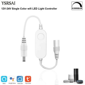 Tuya Smart Life Dimmer DC12 DC24V DC5V USB Wifi 5050 RGB/RGBW/RGBCCT LED светлинна лента Едноцветен контролер за Alexa Google