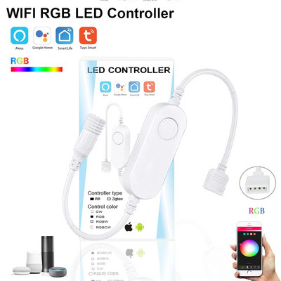 Tuya Smart Life Dimmer DC12 DC24V DC5V USB Wifi 5050 RGB/RGBW/RGBCCT LED svjetlosna traka Jednobojni kontroler za Alexa Google