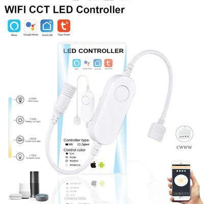 Tuya Smart Life Dimmer DC12 DC24V DC5V USB Wifi 5050 RGB/RGBW/RGBCCT LED svjetlosna traka Jednobojni kontroler za Alexa Google