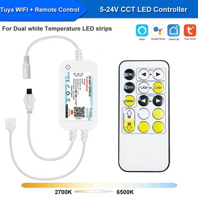 Tuya Smart Life Dimmer DC12 DC24V DC5V USB Wifi 5050 RGB/RGBW/RGBCCT LED svjetlosna traka Jednobojni kontroler za Alexa Google