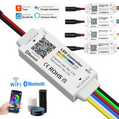 Alexa Dimmer LED Wifi RGB kontroler 5V 12V 24V Bluetooth Tuya Mini LED kontroler Smart Dim Night Light Driver LED s mogućnošću prigušivanja