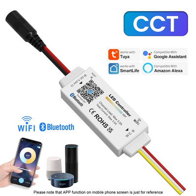 Alexa Dimmer LED Wifi RGB kontroler 5V 12V 24V Bluetooth Tuya Mini LED kontroler Smart Dim Night Light Driver LED s mogućnošću prigušivanja