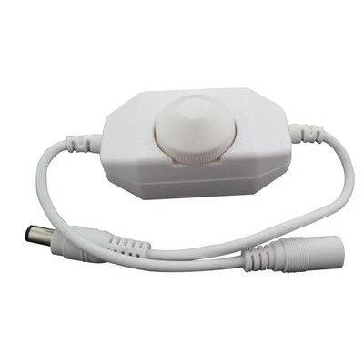 LED šviesos reguliatorius 12V 2A 24W rankenėlė LED šviesos diodo įtaisytas apšvietimo jungiklis IŠJUNGTAS, skirtas vienos spalvos LED juostiniam apšvietimui