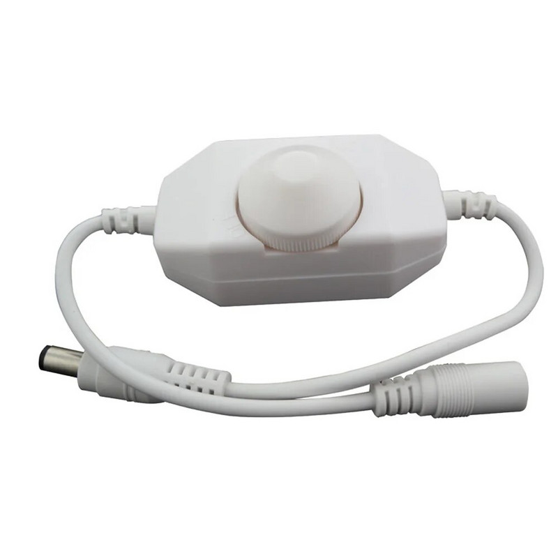 LED šviesos reguliatorius 12V 2A 24W rankenėlė LED šviesos diodo įtaisytas apšvietimo jungiklis IŠJUNGTAS, skirtas vienos spalvos LED juostiniam apšvietimui