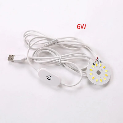 DALCAN 1kom DC5V LED lampa Ploča Dvobojni izvor svjetla USB univerzalni s prekidačem za kontrolu dodira za prigušivanje 3W 5W 6W 10W 12W