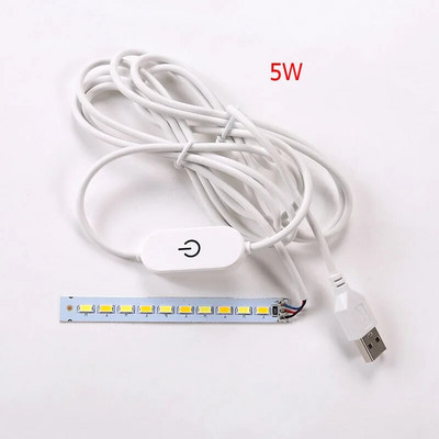 DALCAN 1kom DC5V LED lampa Ploča Dvobojni izvor svjetla USB univerzalni s prekidačem za kontrolu dodira za prigušivanje 3W 5W 6W 10W 12W