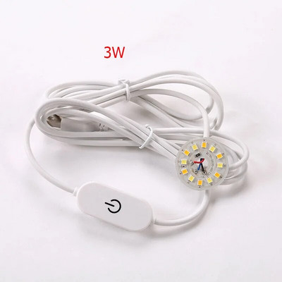 DALCAN 1kom DC5V LED lampa Ploča Dvobojni izvor svjetla USB univerzalni s prekidačem za kontrolu dodira za prigušivanje 3W 5W 6W 10W 12W