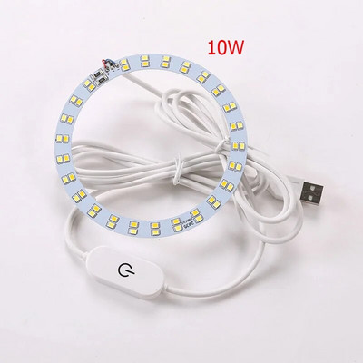 DALCAN 1kom DC5V LED lampa Ploča Dvobojni izvor svjetla USB univerzalni s prekidačem za kontrolu dodira za prigušivanje 3W 5W 6W 10W 12W