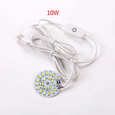DALCAN 1kom DC5V LED lampa Ploča Dvobojni izvor svjetla USB univerzalni s prekidačem za kontrolu dodira za prigušivanje 3W 5W 6W 10W 12W