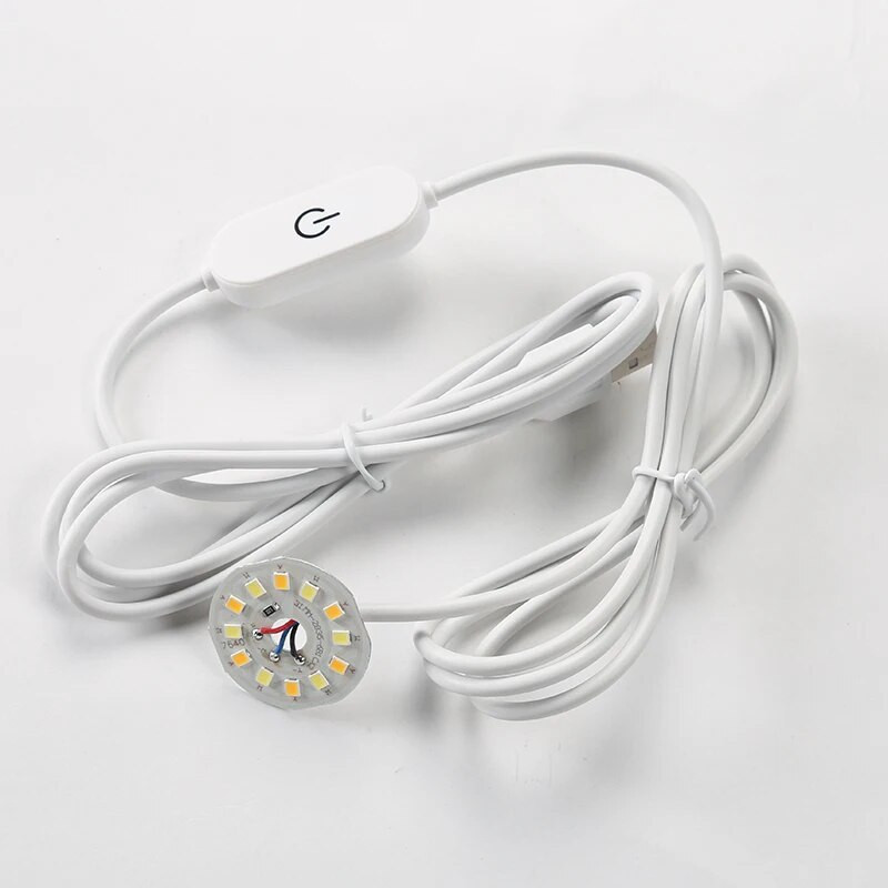 DALCAN 1kom DC5V LED lampa Ploča Dvobojni izvor svjetla USB univerzalni s prekidačem za kontrolu dodira za prigušivanje 3W 5W 6W 10W 12W