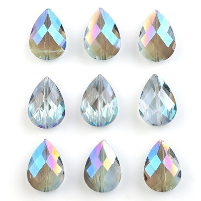 10 vnt 13X18MM austriški krištoliniai pakabukai papuošalų kūrimo priedai briaunotų stiklo ašarų karoliukai, pasidaryk pats, karoliai, pakabukas