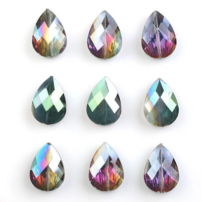 10 vnt 13X18MM austriški krištoliniai pakabukai papuošalų kūrimo priedai briaunotų stiklo ašarų karoliukai, pasidaryk pats, karoliai, pakabukas