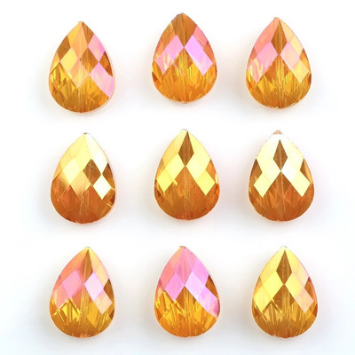 10 vnt 13X18MM austriški krištoliniai pakabukai papuošalų kūrimo priedai briaunotų stiklo ašarų karoliukai, pasidaryk pats, karoliai, pakabukas