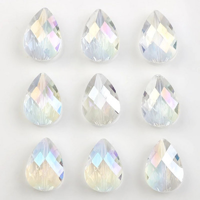 10 vnt 13X18MM austriški krištoliniai pakabukai papuošalų kūrimo priedai briaunotų stiklo ašarų karoliukai, pasidaryk pats, karoliai, pakabukas