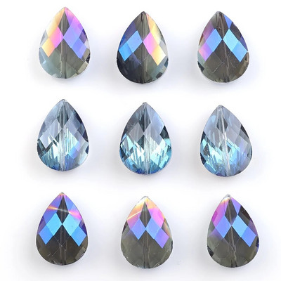 10 vnt 13X18MM austriški krištoliniai pakabukai papuošalų kūrimo priedai briaunotų stiklo ašarų karoliukai, pasidaryk pats, karoliai, pakabukas