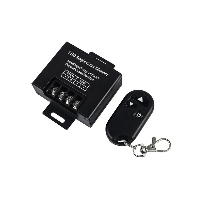 Led jednobojni prigušivač 30A DC12V 24V 720W aluminijska školjka Ce Rohs Pwm 3 tipke RF prigušivač daljinskog upravljača