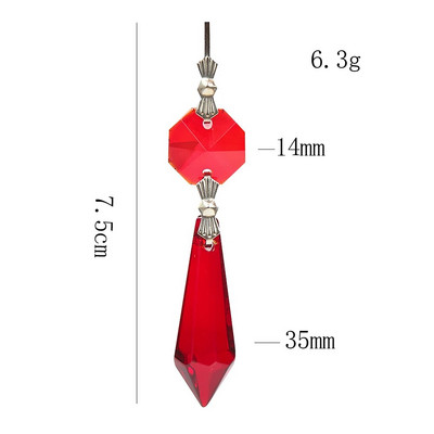 10db 35mm-es hegyes gyöngy Kristály medál csokornyakkendő tűk Üvegkristályok Prizmák Csillár Lámpaalkatrészek Függő Parti Esküvői dekoráció