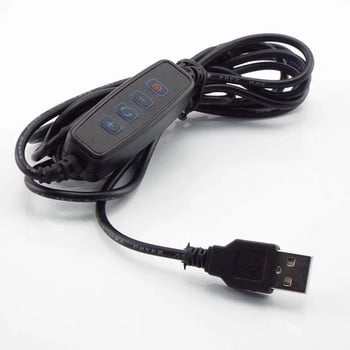 DC 5V LED димер USB порт Захранваща линия Димиране Съвпадение на цветовете Удължителен кабел с превключвател ON OFF Адаптер за LED крушка