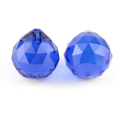 15mm / 20mm / 30mm / 40mm Spalvos K9 kristalai Stiklo briaunos kabanti rutulinė prizmė, skirta Feng Shui medžio vestuvėms skyryboms viešbučio namų dekoravimui