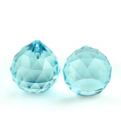 15mm / 20mm / 30mm / 40mm Spalvos K9 kristalai Stiklo briaunos kabanti rutulinė prizmė, skirta Feng Shui medžio vestuvėms skyryboms viešbučio namų dekoravimui