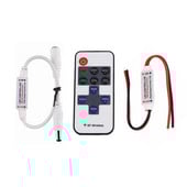 Mini DC 5V 12V 24V RF belaidis šviesos diodų valdiklis 12A vienos spalvos valdiklis juostiniams žibintams 3528 5050 5630 3014 LED juostelė