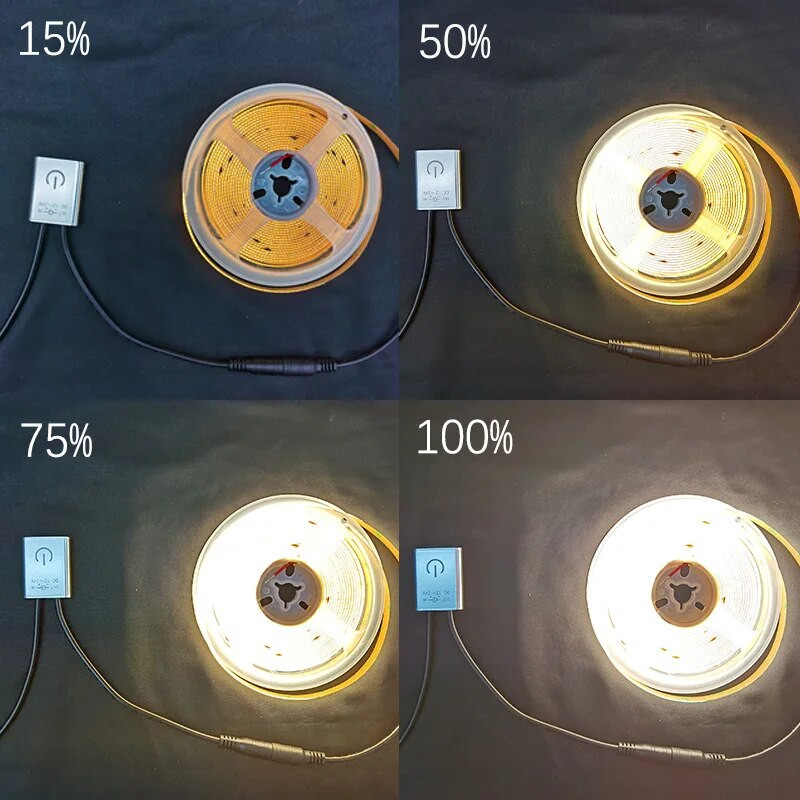 DC12V-24V Prekidač za upravljanje dodirom LED prigušivač svjetline Podesivi regulator zatamnjenja za LED ormarić Kuhinja Bar Trakasta svjetla