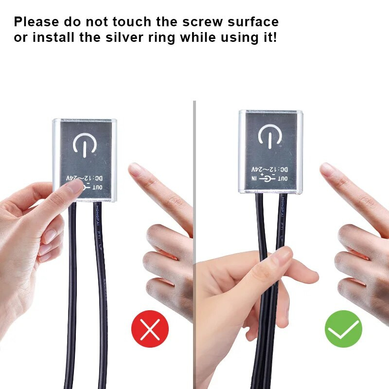 DC12V-24V Prekidač za upravljanje dodirom LED prigušivač svjetline Podesivi regulator zatamnjenja za LED ormarić Kuhinja Bar Trakasta svjetla