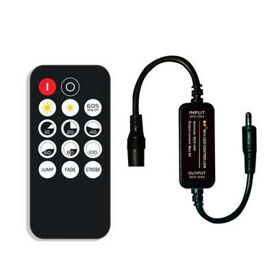 Mini LED Dimmer DC5-24V 6A Wireless RF Controller Switch 14 Key Remote Control single Color 3528 5050 2835 COB LED Strip Light