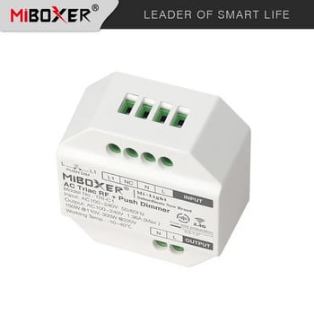 Miboxer AC110V 220V AC Triac RF Push Dimmer Controll и 2.4GHz безжично въртящо се превключвателно дистанционно управление