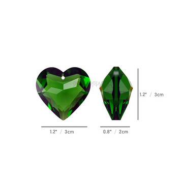 Camal 1Pcs Crystal Jewelry Heart 30mm Class Prisms Висулка Face Vising Lucky Love Art Chandelier Ornament Suncatcher Home Decor