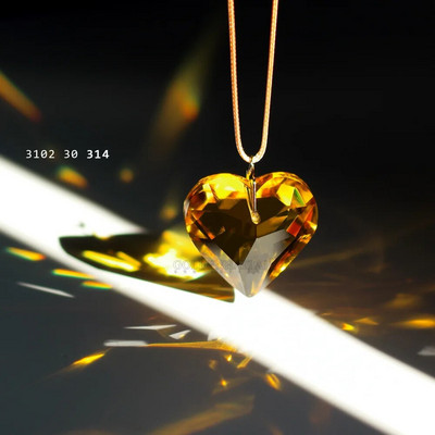 Camal 1 buc Bijuterii de cristal Inimă 30 mm Prisme Pandantiv Față Agățat Lucky Love Art Candelabru Ornament Suncatcher Home Decor