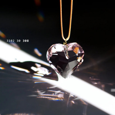 Camal 1 buc Bijuterii de cristal Inimă 30 mm Prisme Pandantiv Față Agățat Lucky Love Art Candelabru Ornament Suncatcher Home Decor