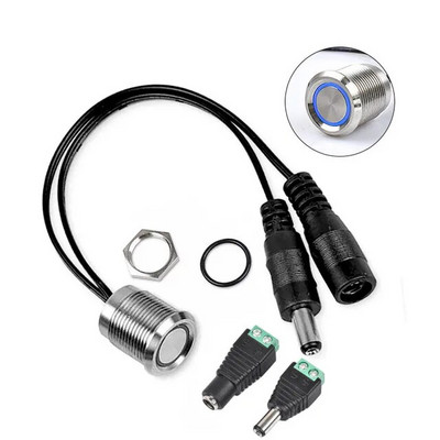 Besprekidni prekidač za prigušivanje na dodir DC 12V 24V Punometalni ugrađeni senzor Tipka Kontroler za LED traku DIY Svjetlo za ormar za krevet