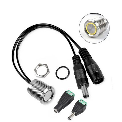 Besprekidni prekidač za prigušivanje na dodir DC 12V 24V Punometalni ugrađeni senzor Tipka Kontroler za LED traku DIY Svjetlo za ormar za krevet