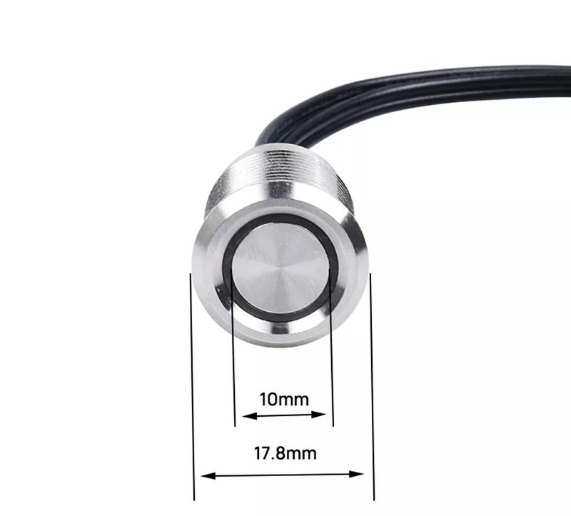 Besprekidni prekidač za prigušivanje na dodir DC 12V 24V Punometalni ugrađeni senzor Tipka Kontroler za LED traku DIY Svjetlo za ormar za krevet