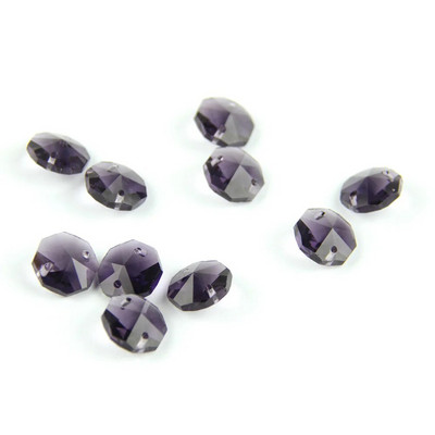 10 tk Crystal AB klaasist kunstlamp Prisma lühtri keti osa DIY kaheksanurkne helmeste ornament 14 mm DIY vaherõnga pistik