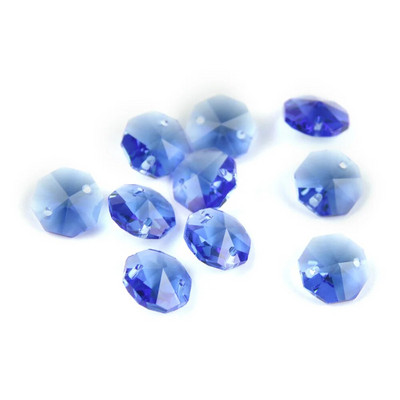 10 tk Crystal AB klaasist kunstlamp Prisma lühtri keti osa DIY kaheksanurkne helmeste ornament 14 mm DIY vaherõnga pistik