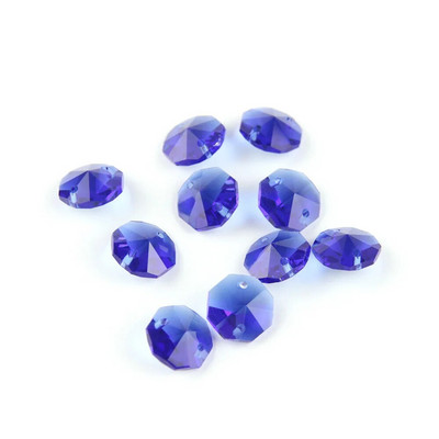 10 tk Crystal AB klaasist kunstlamp Prisma lühtri keti osa DIY kaheksanurkne helmeste ornament 14 mm DIY vaherõnga pistik