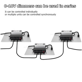 2X DC 0-10V димерен превключвател Сериен синхронизиращ контролер Ротационен ON/Off за 0/1-10V димируеми LED драйвери Електронни баласти
