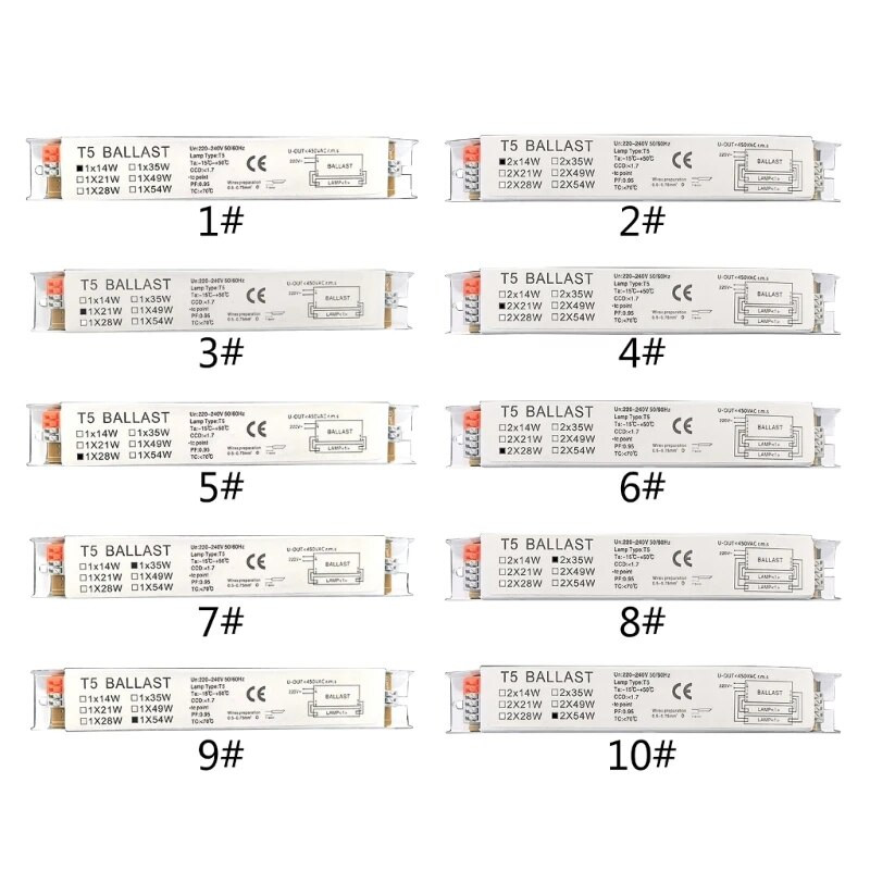 220-240 V liuminescencinės lempos Elektroninis balastinis liuminescencinis vamzdis Universali lempa Fluorescencinė lempa plačios įtampos elektroninė